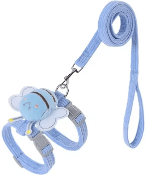 Inspire Curations Cartoon Bee Cat Harness, Leash & Collar Set blue m (4.5 7.5kg Of Pet)