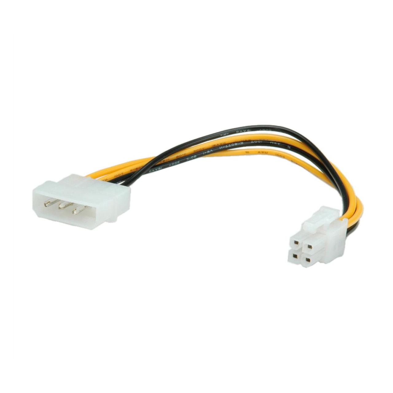 Roline Internes Power Kabel, 4pol. HDD / ATX12V-P4 4-polig Power 0,15 m (15 cm) (11.03.1019)