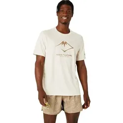 ASICS Herren T-Shirt FUJITRAIL LOGO SS TOP, Größe S in Pink Pink