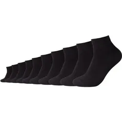 CAMANO Herren Socken Online Red classics Quarter 10p, Größe 39-42 in Schwarz Schwarz