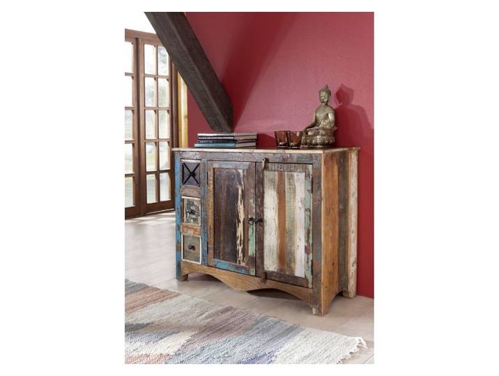 Kommode Altholz 110x40x85 mehrfarbig lackiert NATURE OF SPIRIT #17