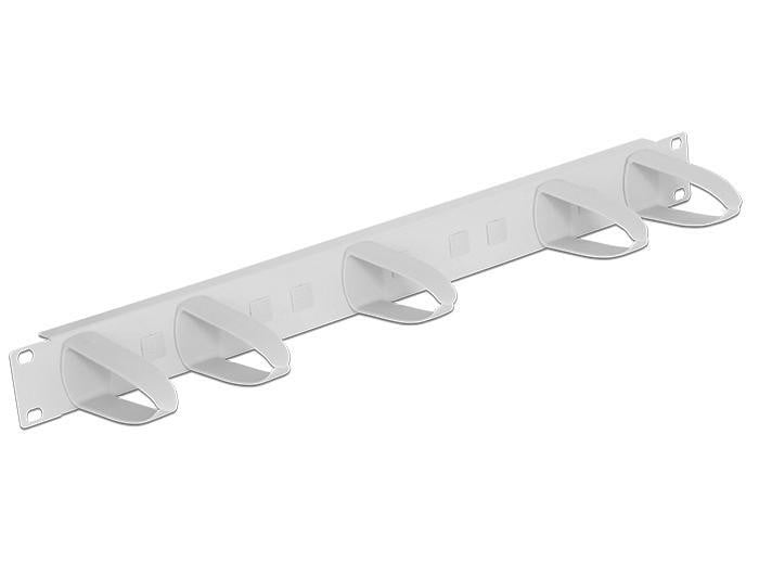 Delock 19-inch kabelmanagementpaneel, 1 HE, configureerbaar, grijs