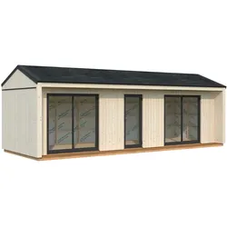 Palmako Gartenhaus Rebekka 22,4 m2 - 160 mm naturbelassen