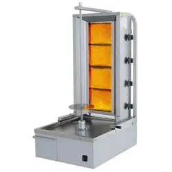 Dönergrill Gas 4 Brenner – Professionelle Kebabmaschine bis 70 kg – Edelstahl –