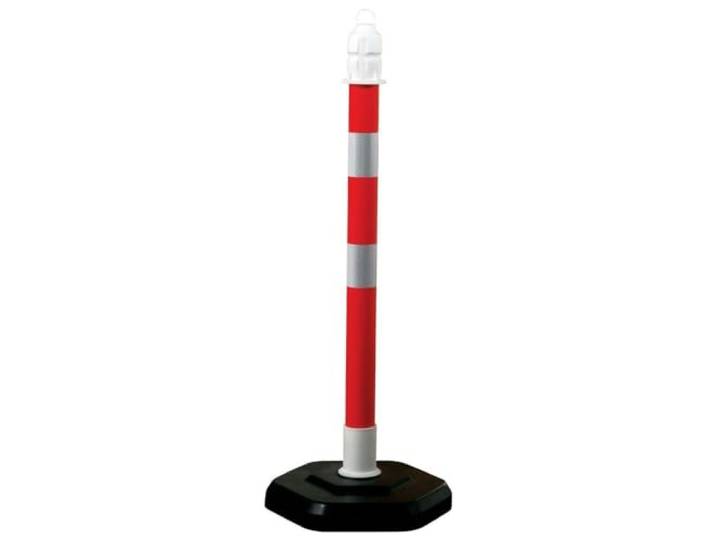 Temka 12403 ZR palen met reflecterende strepen rood/wit