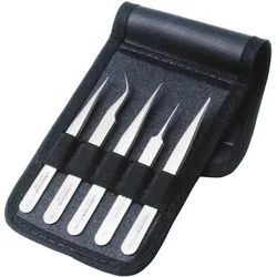 Bahco, Pinzette, Satz mit 5 Pinzetten, Typ 00-SA, 1-SA, 3C-SA, 5-SA, 7-SA