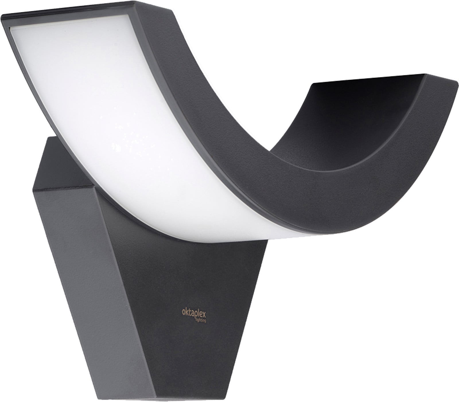 Oktaplex Lima LED buitenwandlamp, Antraciet, Warmwit 3000K, IP54