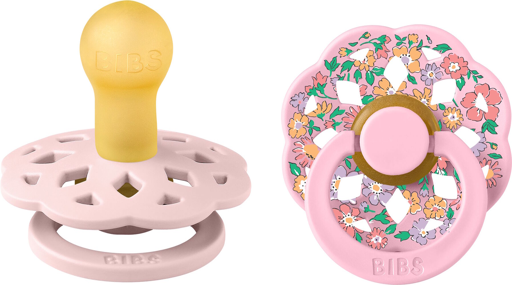 BIBS x Liberty Pacifier Boheme 2 PACK Oscar Meadow Latex Size 1 Blossom Mix 2 stk