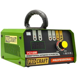 Procraft, Autobatterie Ladegerät, PZ10M Ladegerät 6/12 V Ladespannung 10 A Ladestrom für Auto-, Mottorad- & LKW Batterien (10 A, 12V, 6V)