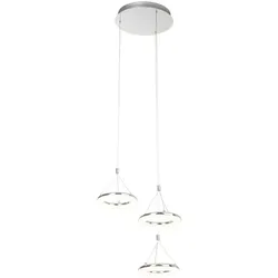 Brilliant, Pendelleuchte, XXXL Shop Hängeleuchte, Silber, 150 cm, Kunststoff, Metall