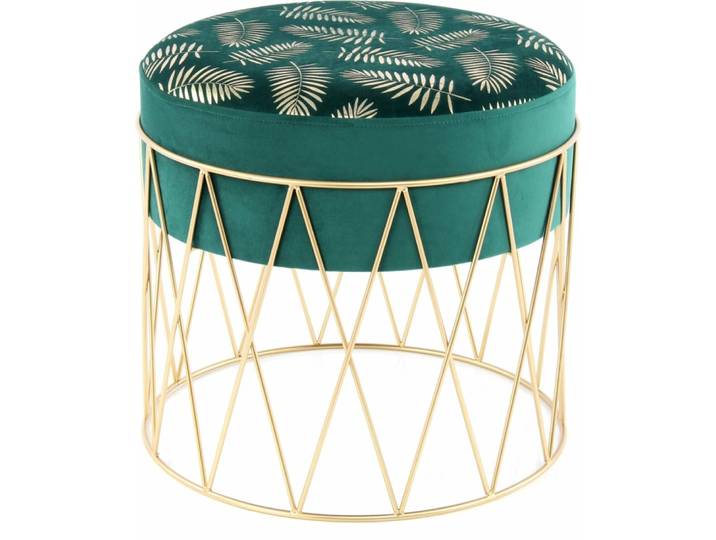 Tabouret rond en velours cleopatra