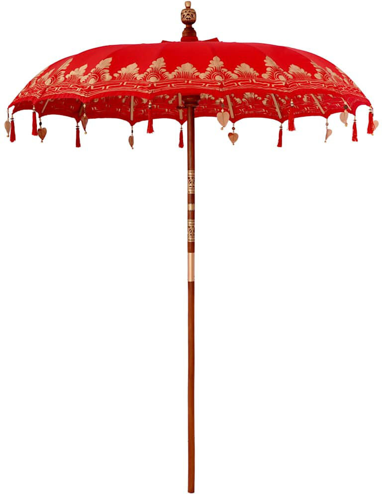Latitude Run Beach Parasol with Pulley Lift Red Abstract 260cm H x 185cm W x 185cm D
