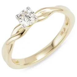 DIAMOUR Solitär-Ring 1 Brillant ca. 0,30ct Gold 585