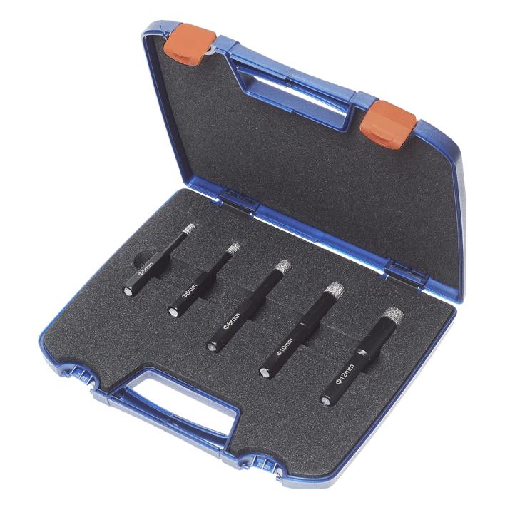 Rotec Diamant-Trockenbohrer-Set (10 Millimeter, 12 Millimeter, 5 Millimeter, 6 Millimeter, 8 Millimeter) (624572.0100)