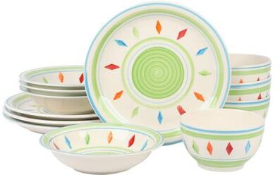 Gibson Home Heidy 12 Piece Durastone Dinnerware Set