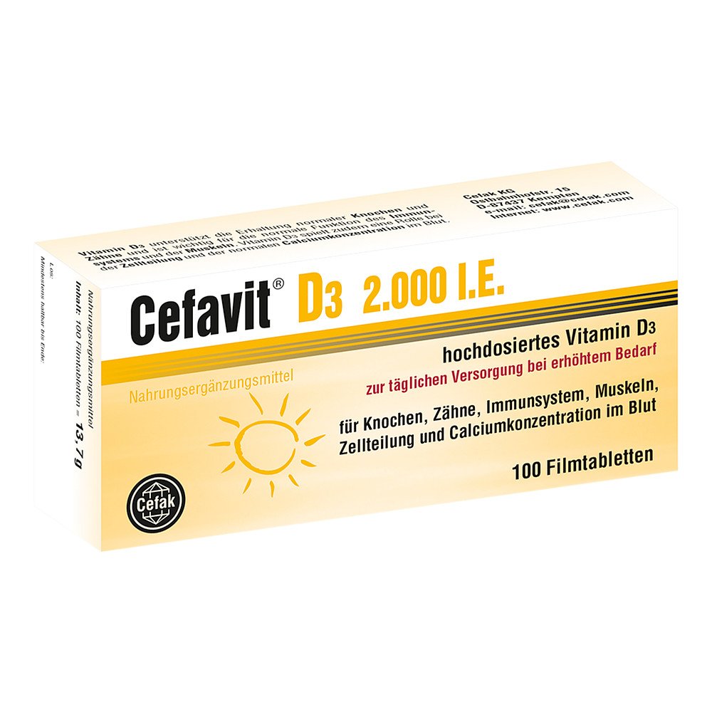 Cefak KG Cefavit D3 2.000 I.e. Filmtabletten 12490044