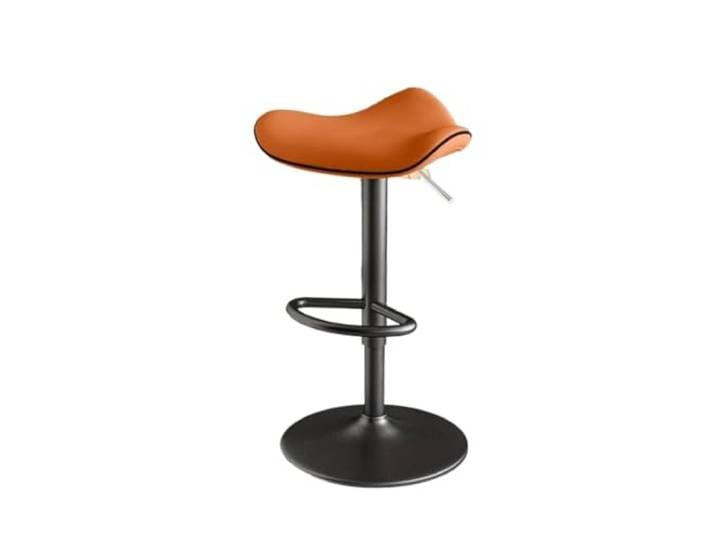 VNCdfhETs Barstuhl Höhenverstellbarer Barhocker, Drehbarer Moderner Hochstuhl Mit Rückenlehne Barhocker(Orange)