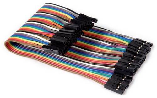 Whadda WPA429 Jumper-Kabel [40x Drahtbrücken-Buchse - 40x Drahtbrücken-Buchse] 15.00 cm Bunt