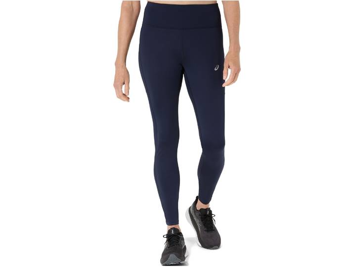 Lauftights ASICS ASICS CORE TIGHT , Damen, Gr. XL, N-Gr, blau (midnight), Stoff, Obermaterial: 79% Polyester, 21% Elasthan, Hosen Lauftights, Schnelltrocknend, Atmungsaktiv, Reflektierend