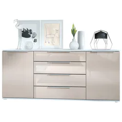 SIDEBOARD Porto Sandgrau Hochglanz