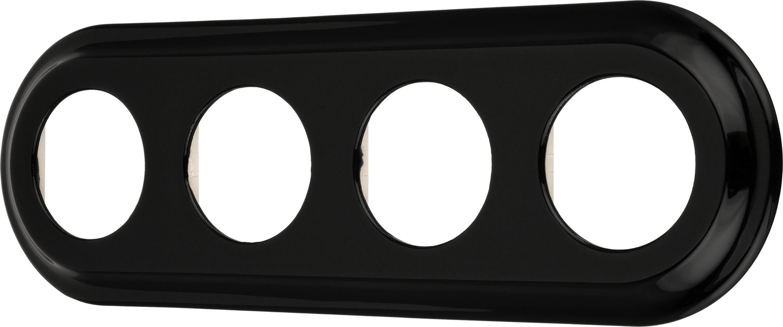 ADAKAT Porseleinen retro fotolijst model PR1, 4-vaks, zwart
