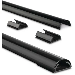 Hama halbrund Alu Kabelkanal 110 cm schwarz