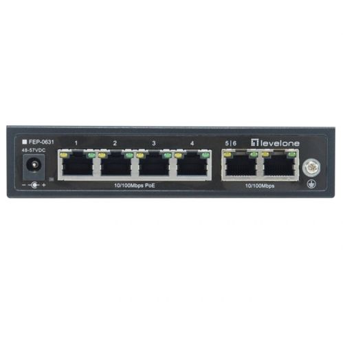 LevelOne FEP-0631 6-Port Fast Ethernet, 4-Port PoE