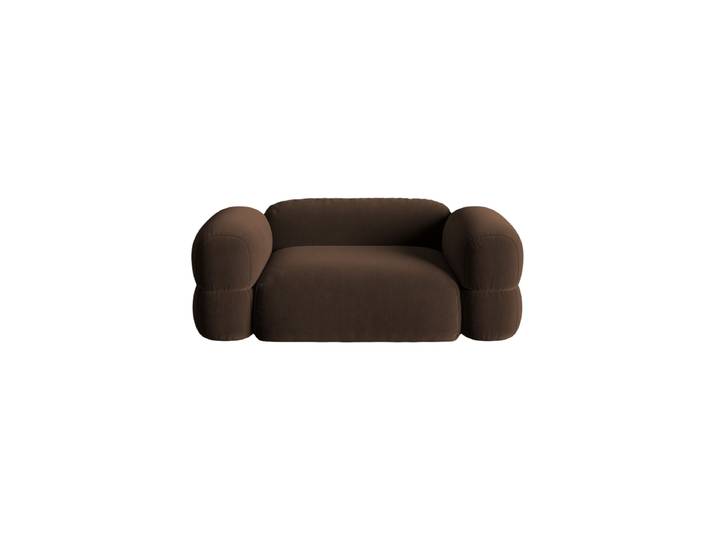 2-Sitzer Design Sofa Lony Samt Chocolat chosen by Bloomingloft