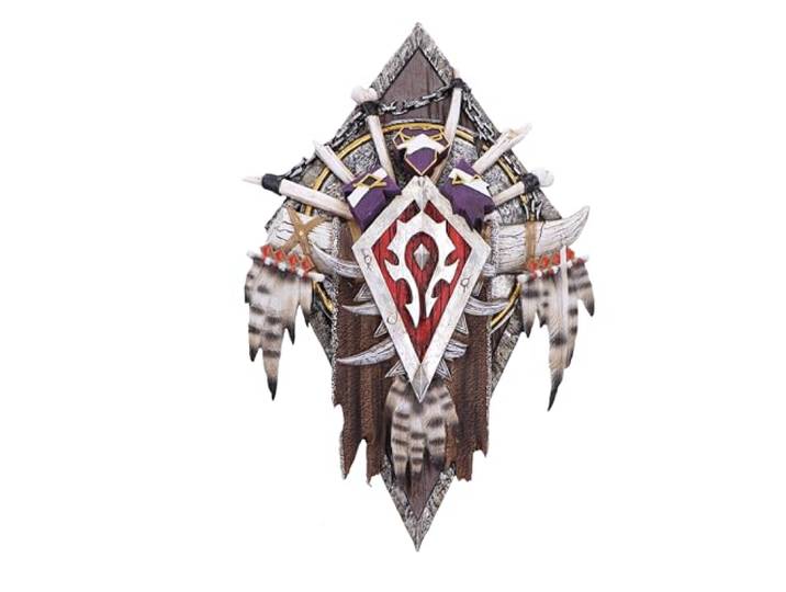 Nemesis Now World of Warcraft Horde Muurplaat 30cm, Hars, Rood, Officiële World of Warcraft Merchandise, Gaming Muur Opknoping Ornament, Gaming Display Stuk, Gegoten in de fijnste Hars,