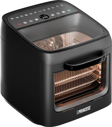 Princess 01.182494.01.001 Heißluft-Fritteuse 12.6l 1800W Antihaftbeschichtung, digitaler Timer, Kontrollleuchte Schwarz