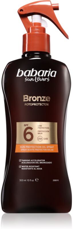 Babaria Sun Protective Öl-Spray für Bräunung SPF 6 300 ml