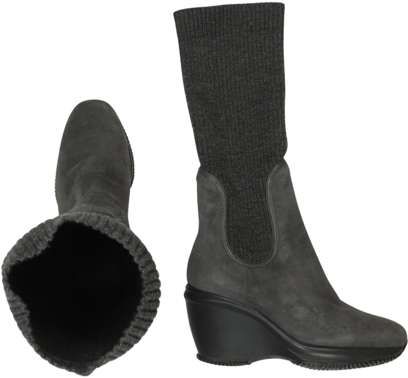 Hogan Damen Stiefel, Grau, Gr. EU 36, kein / Etikett - Second Hand