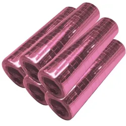 5 Glitzer Luftschlangen rosa metallic