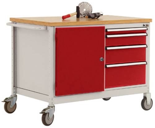 Manuflex TP1025.3003 Werkbank-Mobil Rubin-Rot