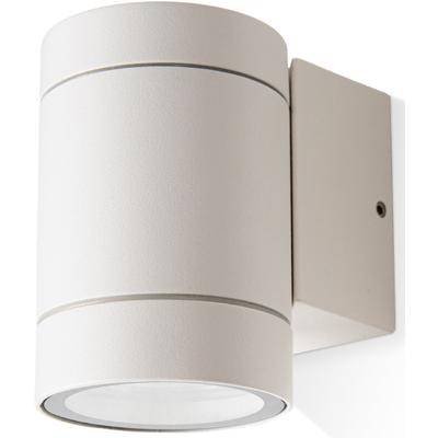 PACO HOME Wandleuchte "LUSIWA", weiß, 1, H: 9,6cm, Leuchten, In & Outdoor GU10 Aussenlampe Garten Hauswand Eingang Aluminium IP54, Wandleuchte