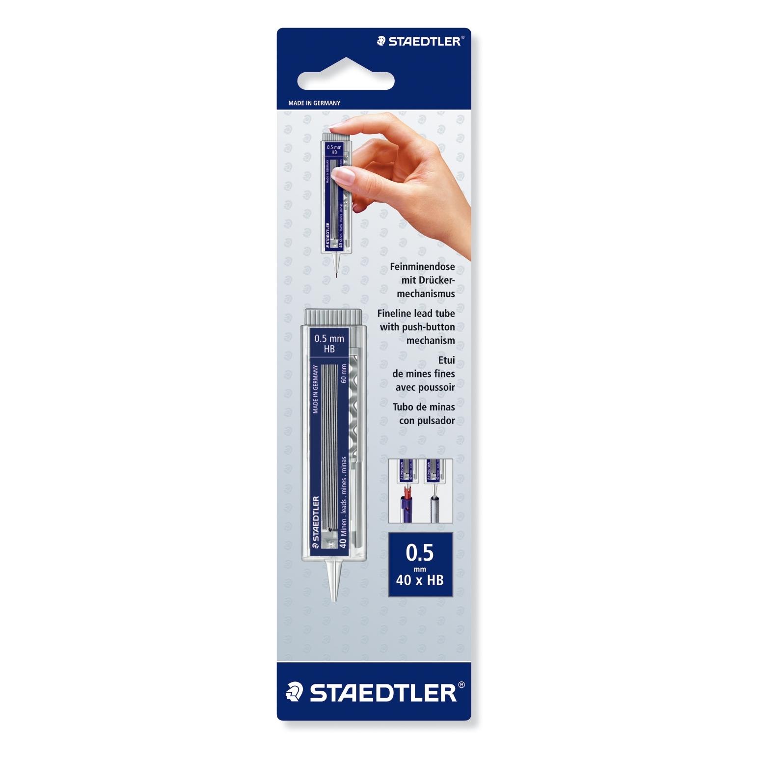 Staedtler Mars Micro Carbon Feinminen 0,5mm HB (40 Stk., 0.50 mm, HB) (25505HBBKD)
