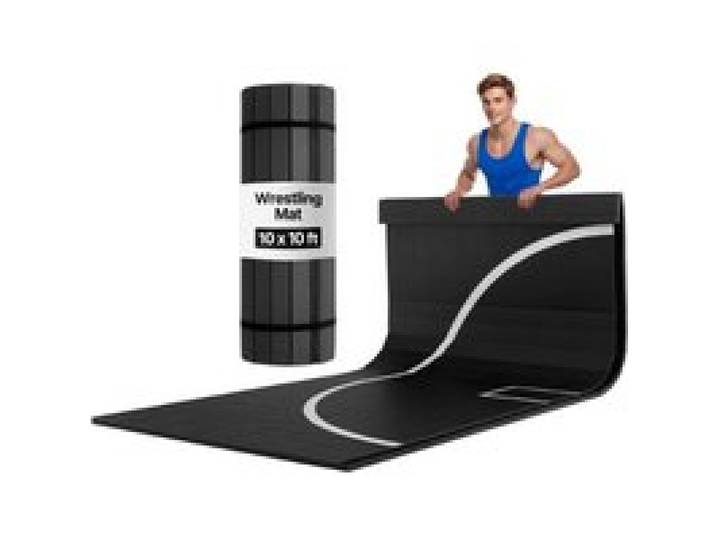 VEVOR Kampfsportmatte 3 x 3 m für Workouts im Heim-Fitnessstudio, wasserfeste aufrollbare Trainingsmatten Fitnessmatte für Gymnastik Tatami Jiu-Jitsu MMA Judo Boxen, Sportmatte Yogamatte Schwarz