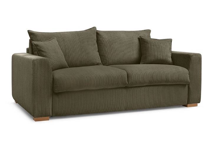 Bettsofa BOBOCHIC AUGUSTIN Cord-Stoff grün