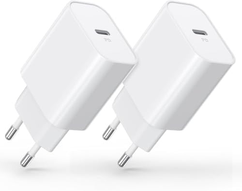 BHHB Set van 2 USB-C opladers 30W met PD 3.0 snellader voor iPhone, Samsung Galaxy en iPad