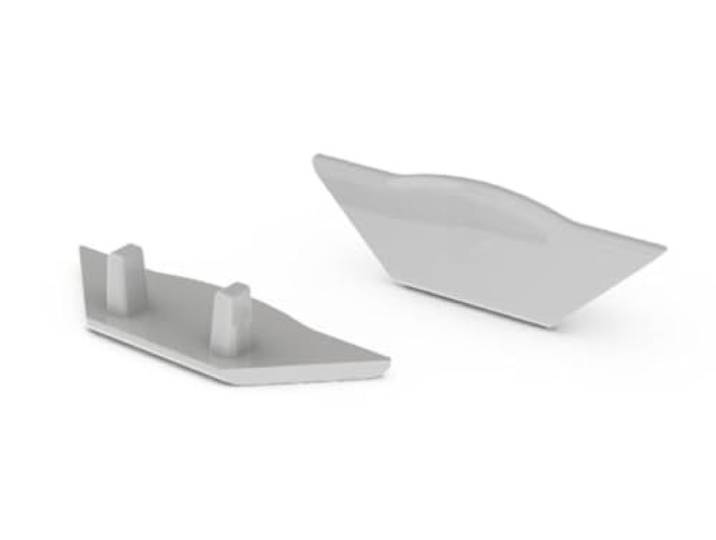 LEDsON ABS-AFSLUITDOP VOOR LED-PROFIEL ALU-CORNER - ZONDER KABELDOORVOER - GRIJS