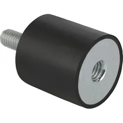 GUMMIPUFFER TYP B INNEN- UNDAUSSENGEWINDE M12X37, D=75, H=55,