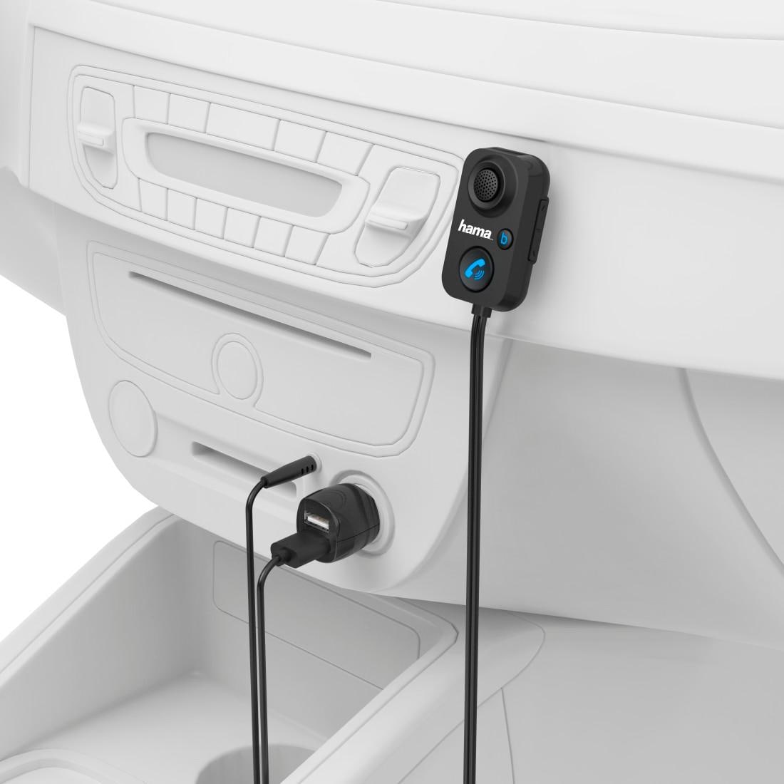 Hama USB-Adapter "Bluetooth-Freisprecheinrichtung für Kfz mit AUX-In BT Audio Adapter", schwarz, B:9cm H:4cm T:23cm, Adapter, USB-Adapter