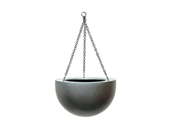 Hängender Blumentopf „Gradient Bowl“, verschiedene Grössen Grau Matt Baq Design