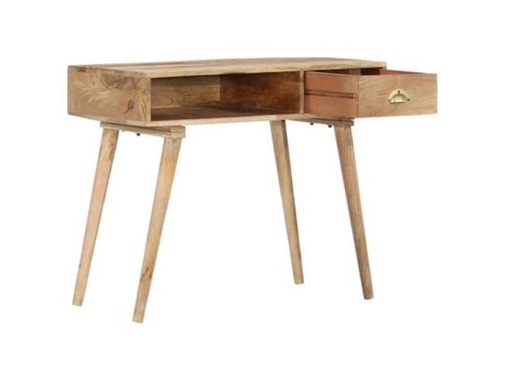 GKHPYURE Konsolentisch 90 x 45 x 75 cm Mango Massivholz Massives Mangoholz, Finish und ausziehbare Schublade, offenes Fach, Montage erforderlich