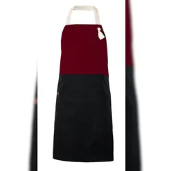 Latzschürze 2-farbig für Hotel & Gastronomie ⚥ Rot-Braun One Size