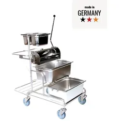 Floorstar RRW 3 2-70 ES PATENT Reinraumwagen Reinraumwagen 3 - Edelstahl mit Halterahmen 2 x 70 l