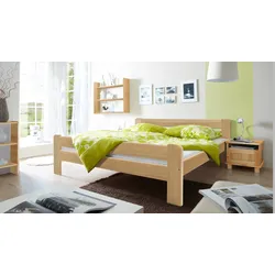 TiCAA Massivholz Einzelbett Bert Kiefer Natur