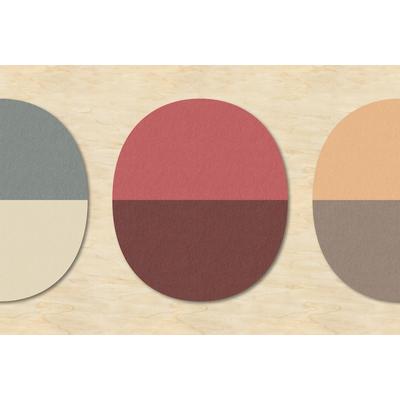 Fototapete LIVING WALLS "Walls by Patel Split Ovals 3", beige (bunt), B:4m L:2,7m, Vlies, Tapeten, Vlies, Wand, Schräge