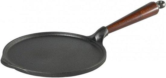 Famanu Pfanne für Pfannkuchen mit Holzgriff - Schwarz - Einheitsgröße