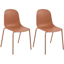 CLP 2er Set Stuhl Hardin - Farbe: terracotta